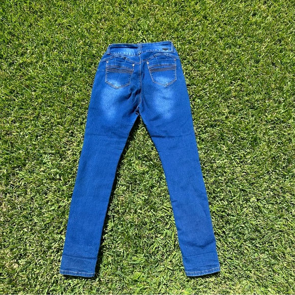 Bamboo Ultra High Rise Skinny Jeans Triple Button Size 15 - Picture 5 of 8